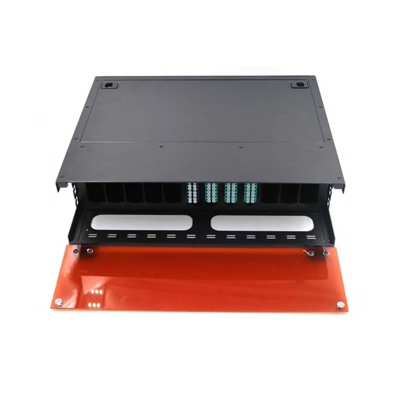 3U 288 Cores MTP/MPO 12 MPO To LC 24 Cores Cassettes Fiber Patch Panel