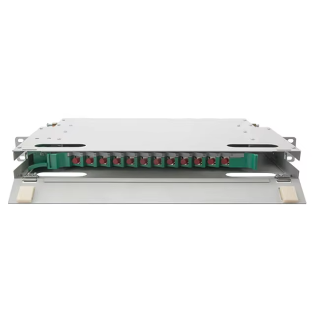1u 12 Port Drawer Type Rack Mounted Odf Cabinet Fiber Optic Patch Panel